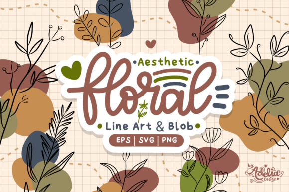Aesthetic Floral Line and Blob Clip Arts: A Practical Digital Asset for Modern Creators