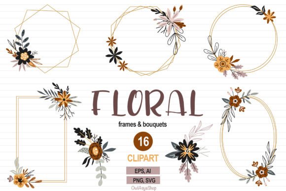 Bouquets Clipart & Floral Frames: A Designer's Toolkit for Vibrant Projects
