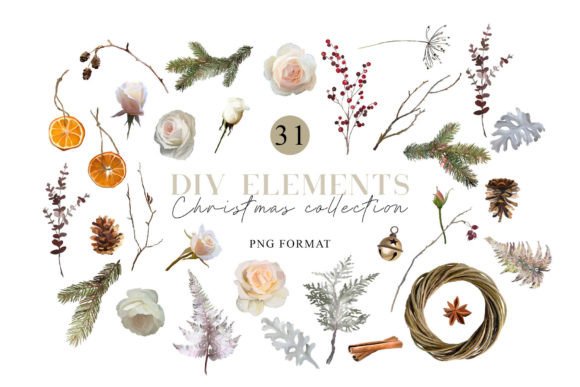 Bringing Holiday Magic to Your Projects with Christmas Floral Clipart PNG