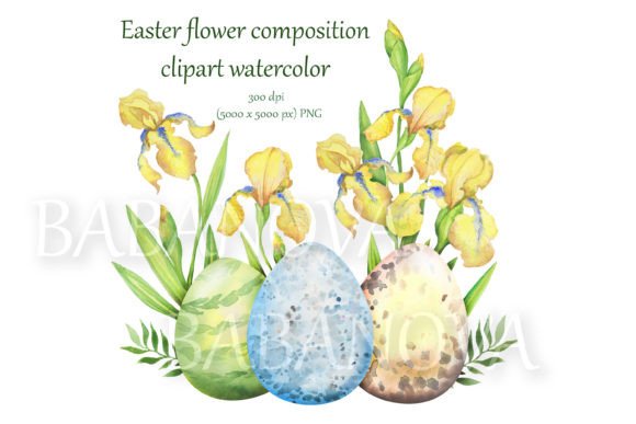 Easter Floral Composition: A Vibrant Design Asset