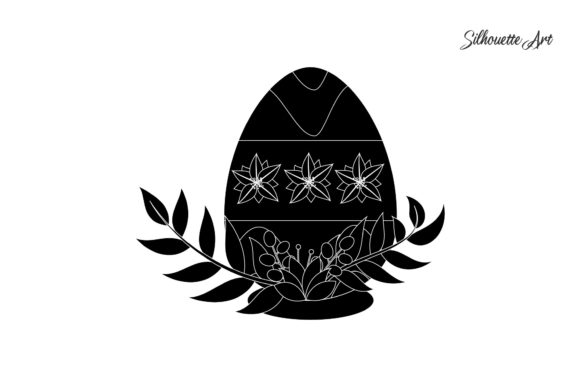 Easter Floral Silhouette Art: A Design for Spring