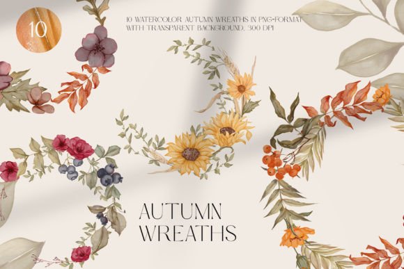 Evaluating Autumn Floral Watercolor Wreaths for Your Creative Projects