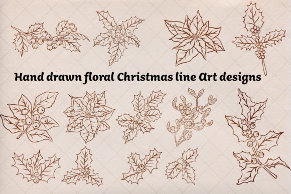 Floral Christmas Line Art Design SVG: Your Essential Toolkit for Holiday Crafting