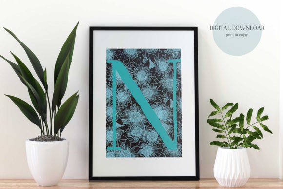 Floral Letter N Typography: A Strategic Asset for Personalized Spaces