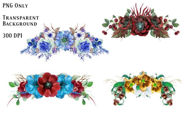 Floral Sprays 4: Adding Watercolor Elegance to Your Creative Projects