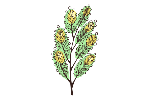 Green Wild Plant Branch: The Versatile Floral Ornament