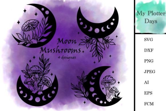 Moon Mushrooms and Floral Moon: A Celestial Guide for Creative Crafting