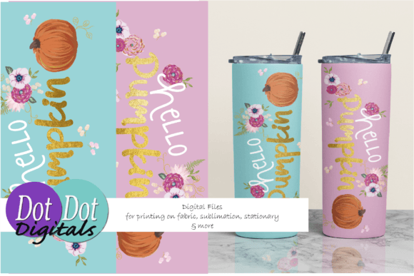 Skinny Tumbler Hello Pumpkin Floral: Your Daily Dose of Seasonal Charm