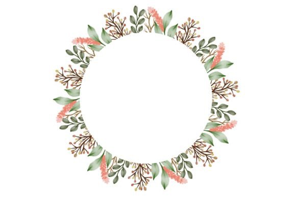 The Circle Frame with Floral Border: A Versatile Watercolor Asset for Modern Creation