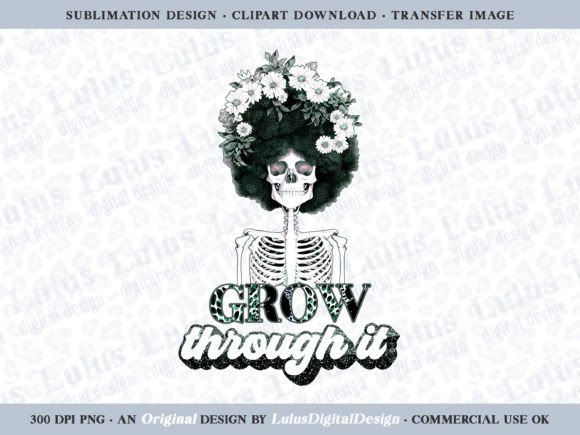 The Mint Floral Afro Skeleton Sublimation: A Fusion of Vintage Inspiration and Modern Craft