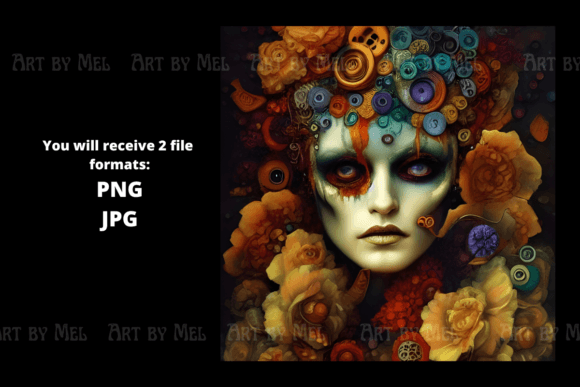 The Psychedelic Halloween Floral Zombie: A Stunning Digital Artwork for Creative Expression