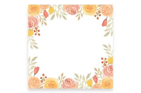 What Makes Rose Floral Frame Watercolor Square So Unique